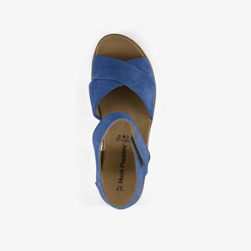 Leren dames sandalen blauw