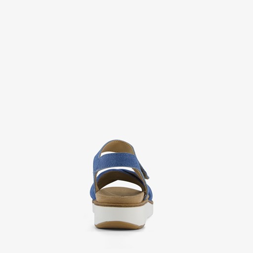 Leren dames sandalen blauw