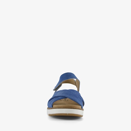 Leren dames sandalen blauw