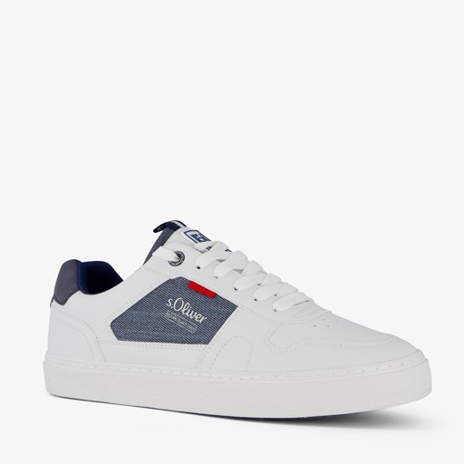 Heren sneakers wit blauw