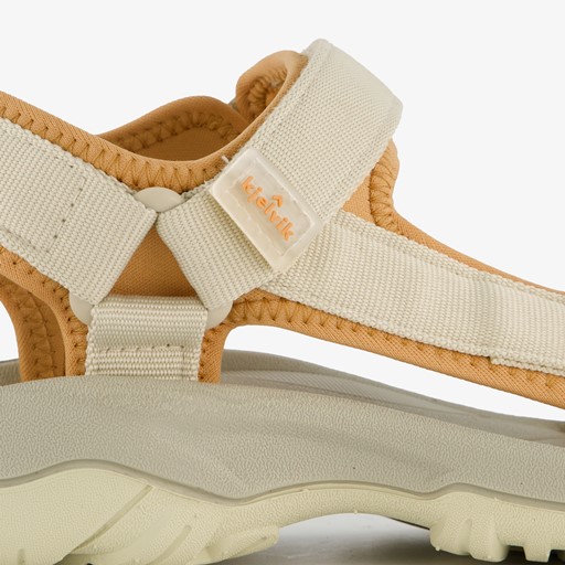 Dames wandelsandalen beige oranje