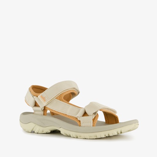Dames wandelsandalen beige oranje