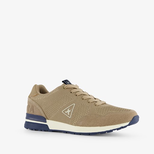 Heren sneakers beige blauw
