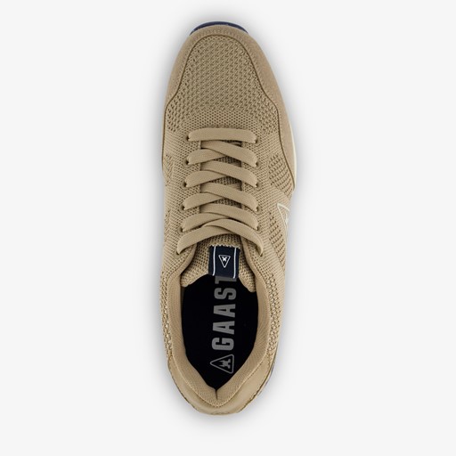 Heren sneakers beige blauw