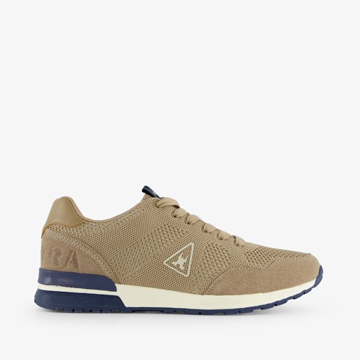 Heren sneakers beige blauw