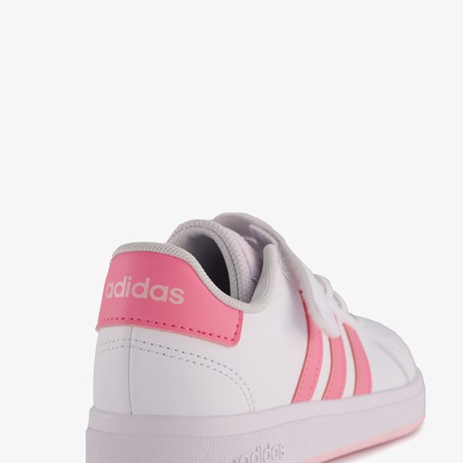 Grand Court 2.0 meisjes sneakers wit roze