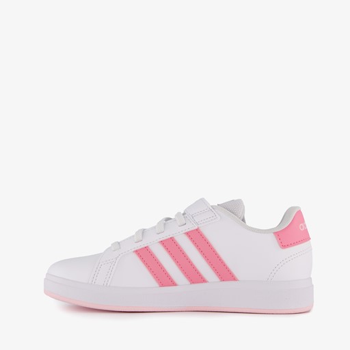 Grand Court 2.0 meisjes sneakers wit roze