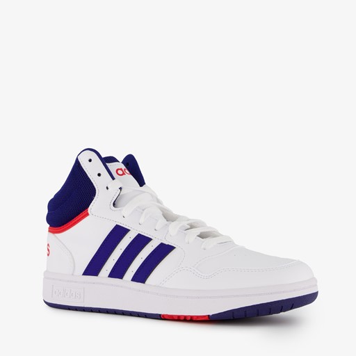 Hoops 3 kinder sneakers wit blauw