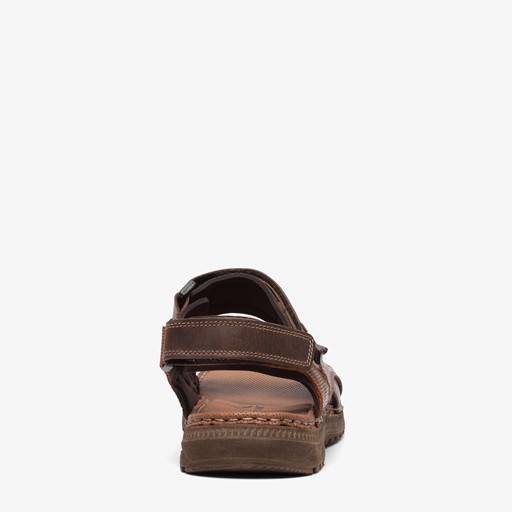 Leren heren sandalen bruin