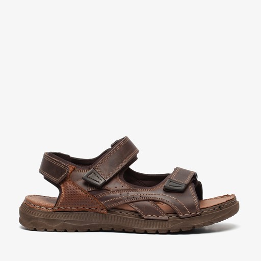 Leren heren sandalen bruin