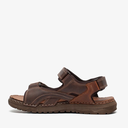 Leren heren sandalen bruin