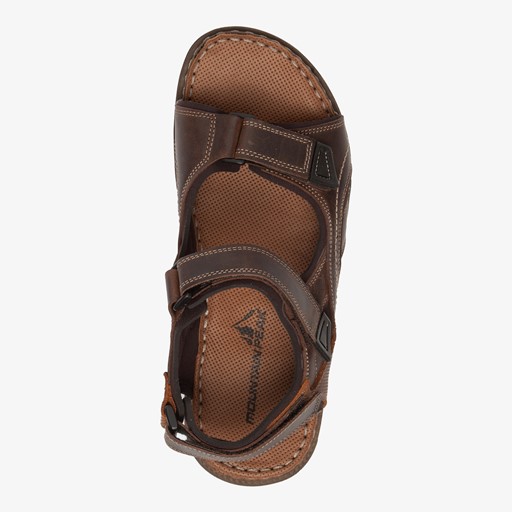 Leren heren sandalen bruin