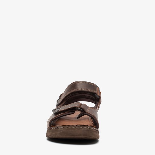 Leren heren sandalen bruin