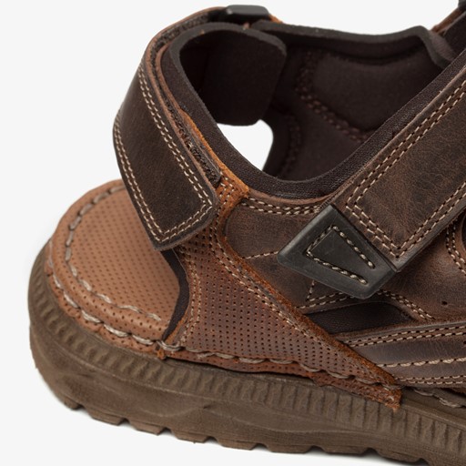 Leren heren sandalen bruin