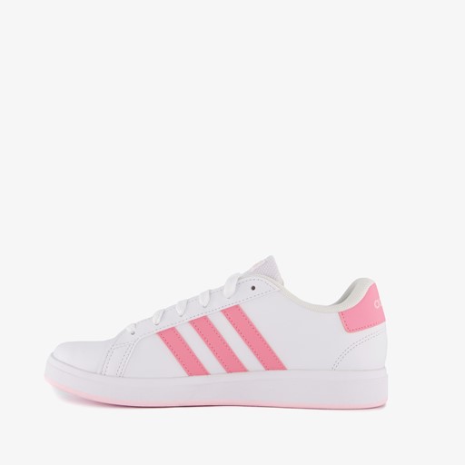 Grand Court 2.0 meisjes sneakers wit roze