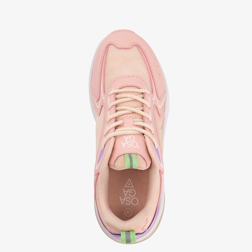 Meisjes sneakers roze met airzool