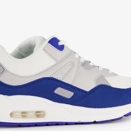 Heren sneakers met airzool blauw wit