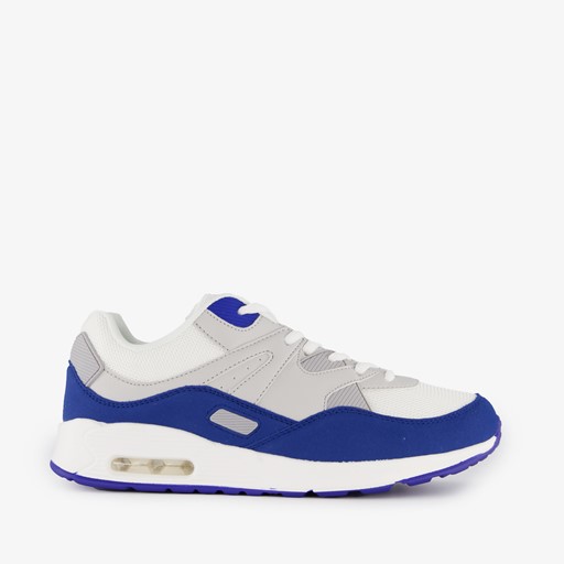 Heren sneakers met airzool blauw wit