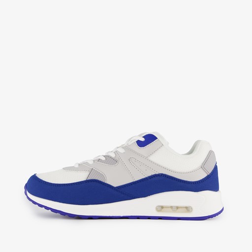 Heren sneakers met airzool blauw wit