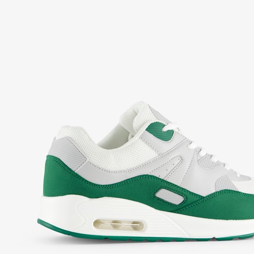 Heren sneakers met airzool groen wit