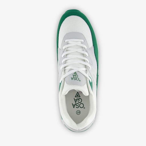 Heren sneakers met airzool groen wit