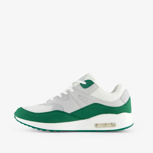 Heren sneakers met airzool groen wit