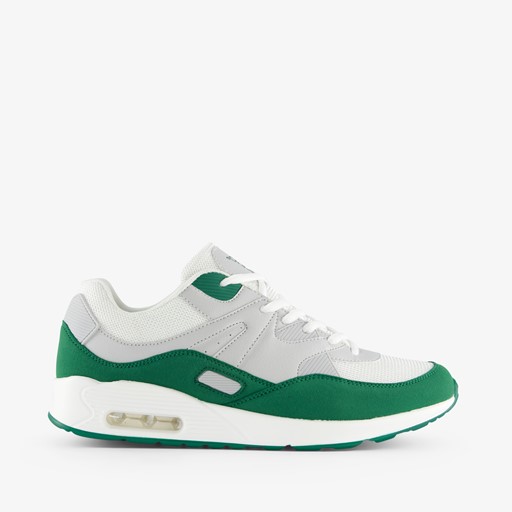 Heren sneakers met airzool groen wit