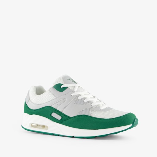 Heren sneakers met airzool groen wit