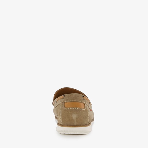 Suede heren instappers beige