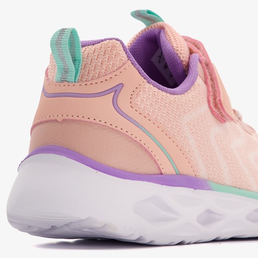 Meisjes sneakers roze met klittenband