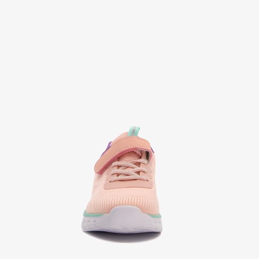Meisjes sneakers roze met klittenband