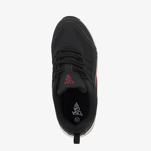 Kinder sneakers met airzool zwart rood