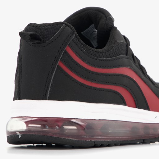 Kinder sneakers met airzool zwart rood