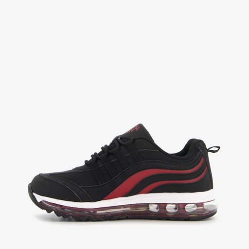Kinder sneakers met airzool zwart rood