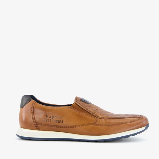 Leren heren instappers cognac