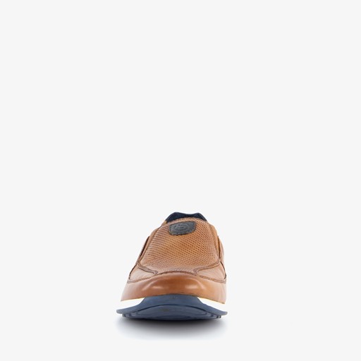 Leren heren instappers cognac
