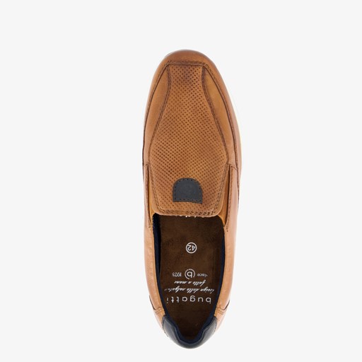 Leren heren instappers cognac