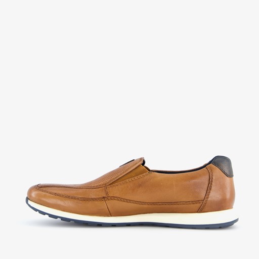 Leren heren instappers cognac