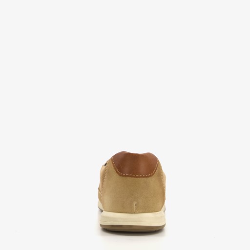 Suede heren instappers beige