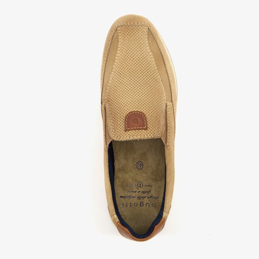 Suede heren instappers beige