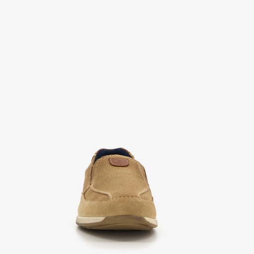 Suede heren instappers beige