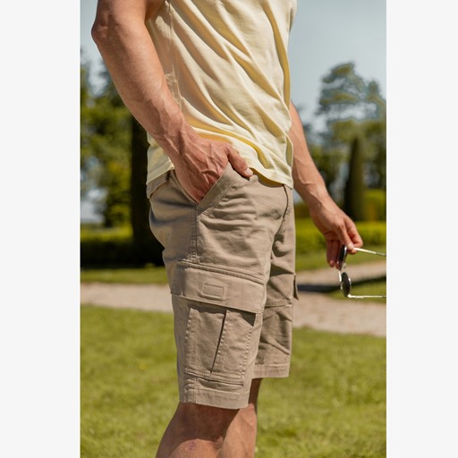 Heren cargo short beige