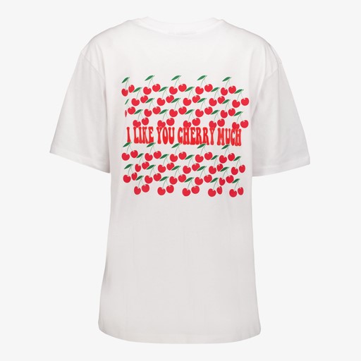 Dames T-shirt wit met backprint