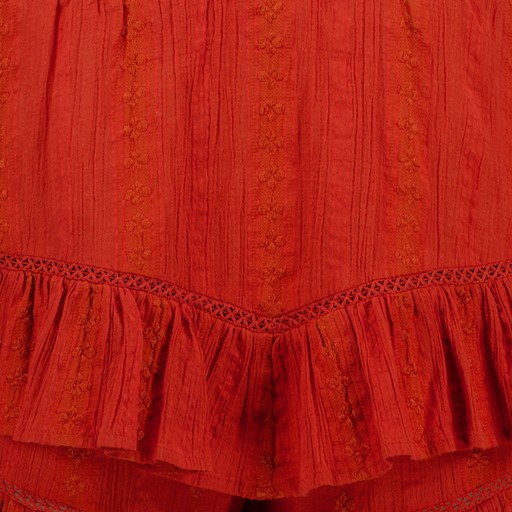 Dames short met broderie oranje