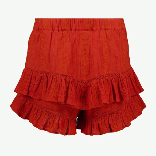 Dames short met broderie oranje