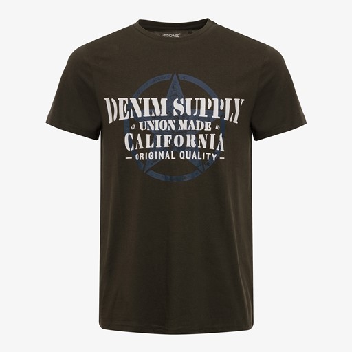 Heren T-shirt met tekstopdruk groen