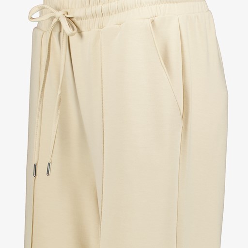 Dames pantalon met plooien beige