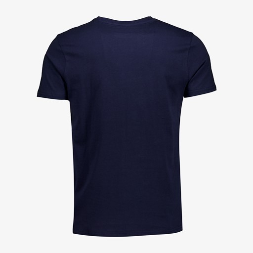 Heren T-shirt met tekstopdruk donkerblauw