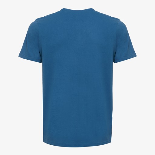 Heren T-shirt met tekstopdruk blauw