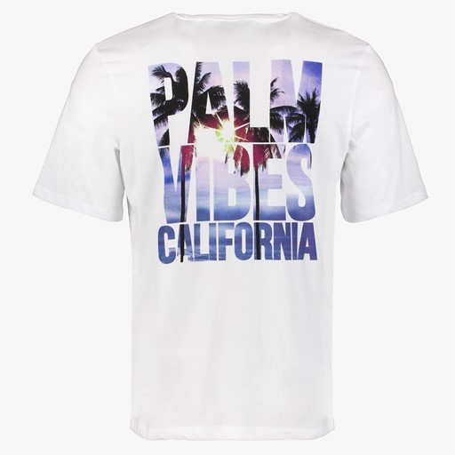 Heren T-shirt met backprint wit